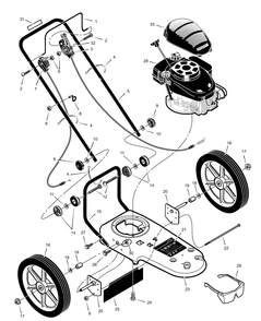 Part Location Diagram of F-030202L Murray Instruction Book and Parts List